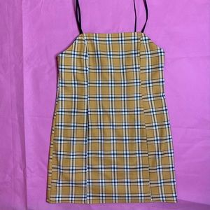 Plaid Urban Outfitters mini dress
